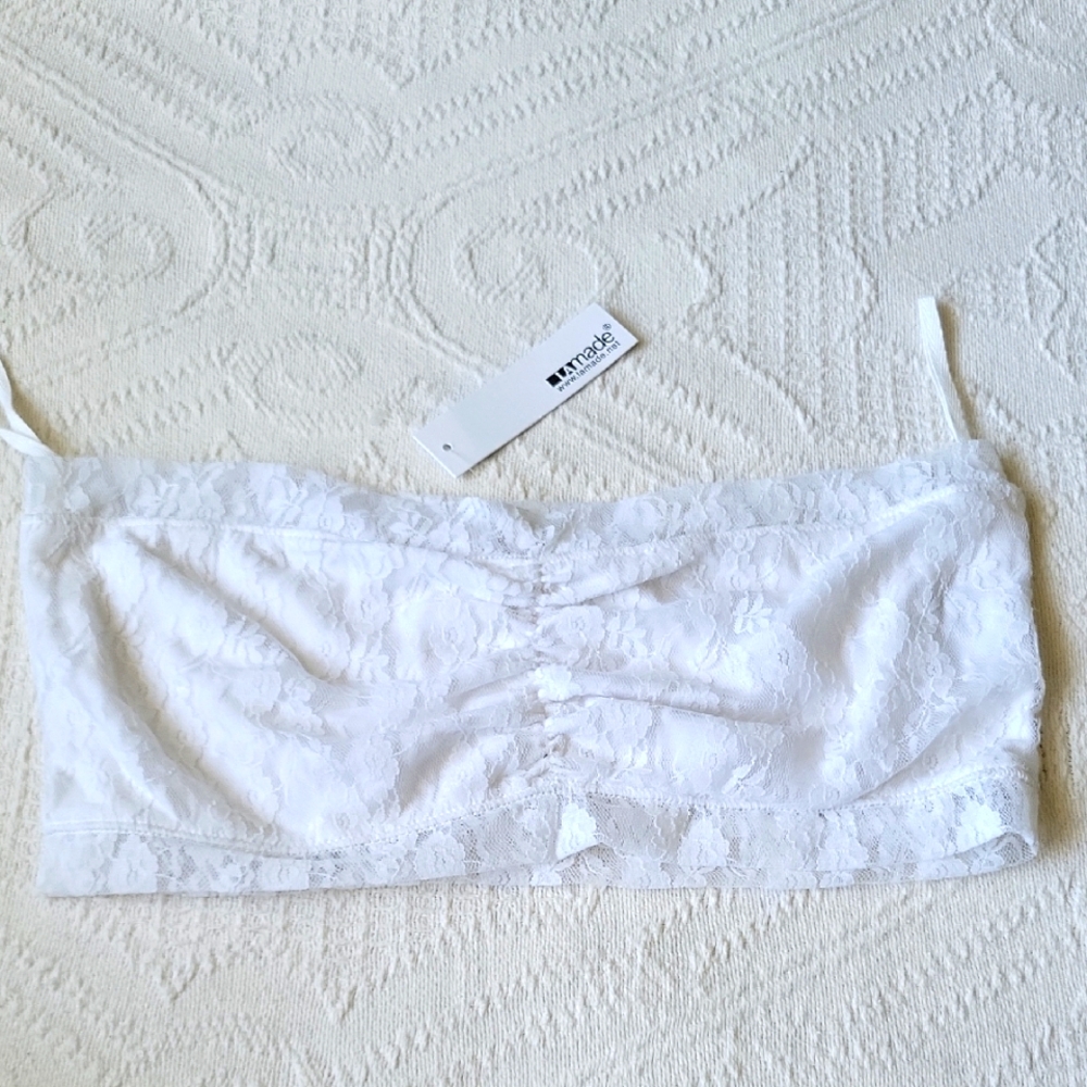 LAmade White Lace Bandeau